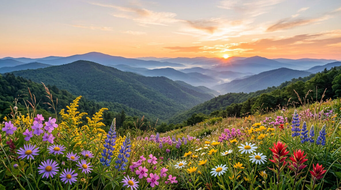 Light of a Clear Blue Morning Wildflowers